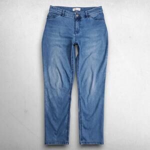 J Jill Tried and True Jeans Straight Leg Faded Women 6P Medium Blue